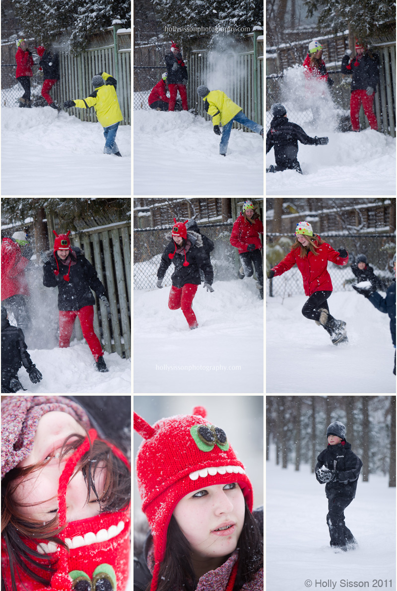 Snowball fight collage2