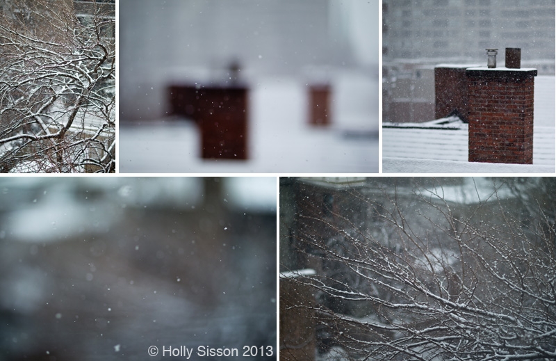 Snowy scenes for the window collage