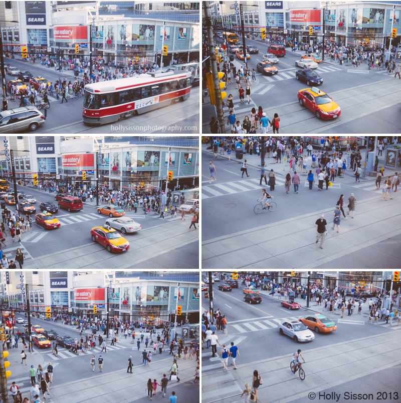 Yonge and Dundas Intersection from Above Collage
