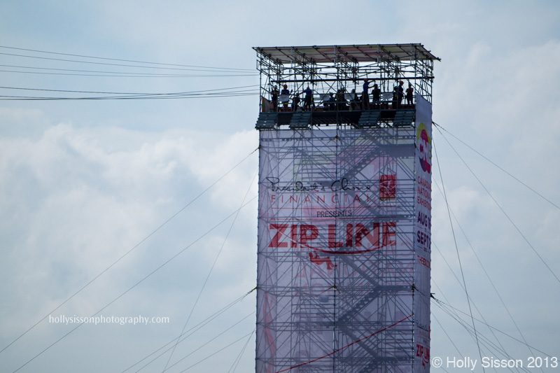 Zip Line Ride with Clouds