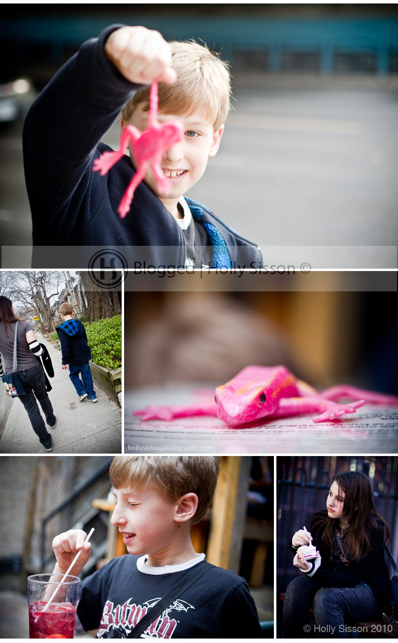 Out & About with my kids on a beautiful summer-like night in April