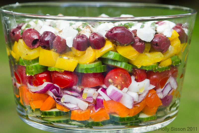Layered Greek Salad