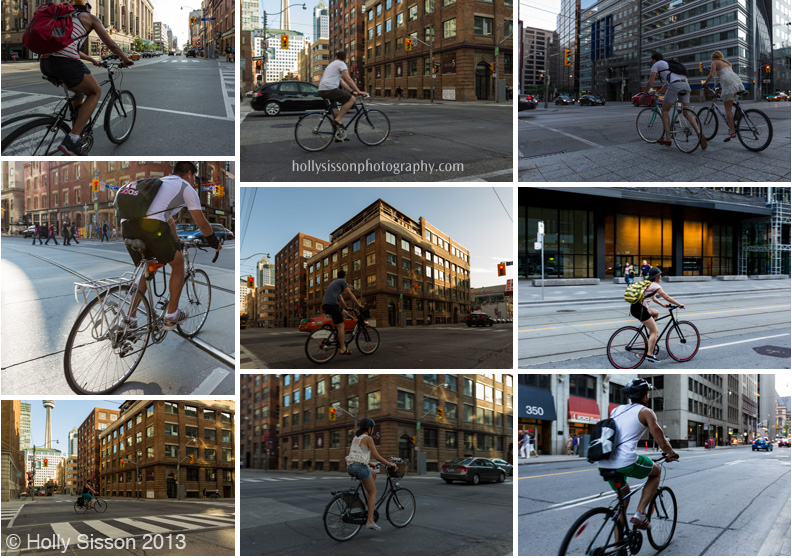 Bike Riders Downtown Toronto
