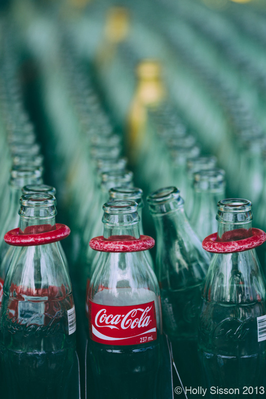 Golden Bottles in the Distance