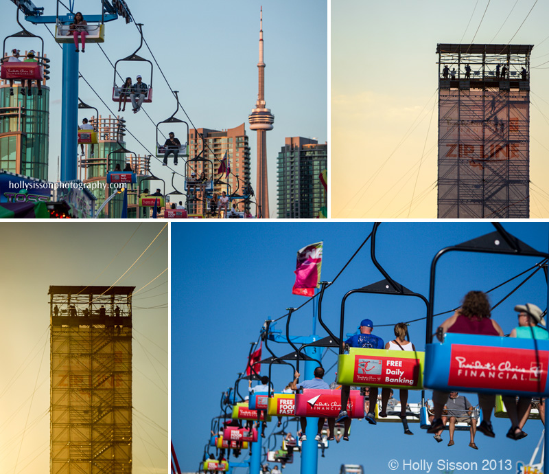 CNE Sky Ride and Zip Line Ride collage